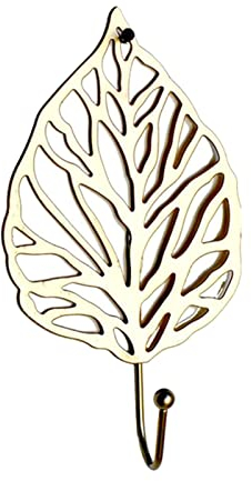 IMYOGI Kleiderhaken Wandgarderobe Nordischer Stil Blattgold Wandhaken Tür Kleidung Mantel Hut Wandhalter Küche Zuhause Handtuchhaken Heimdekoration Badezimmer Organizer Hängegarderobe (Farbe: Gold)