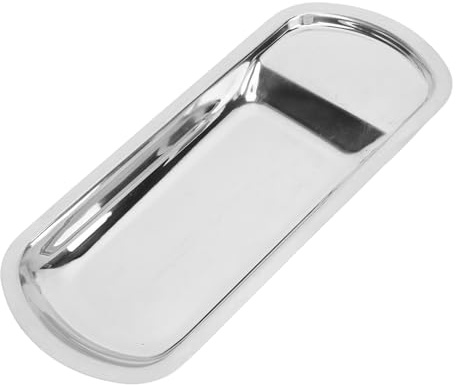 Piatto da Portata, Snack per Alimenti, Asciugamani, Vassoio da Portata in Acciaio Inox, Organizer Decorativo per Cosmetici, per Bagno, (Quadrato 15x15 cm)