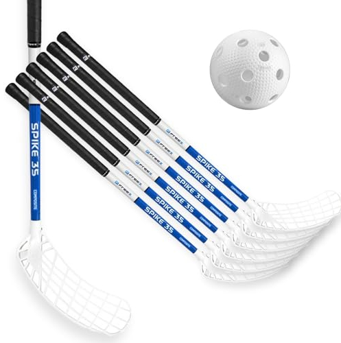 mb-m® Set FreeZ Spike 35 Blue Kids - 12 Schläger + 10 Bälle Floorball Unihockey