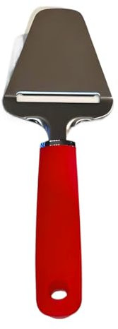 Xidgets Mutlifunctonal Cheese Slicer - For All Types of Cheese - Handheld Slicer - Silver Non-Stick - Dishwasher Safe - For Kitchen Cooking, Kitchen utensil essentials (Red)