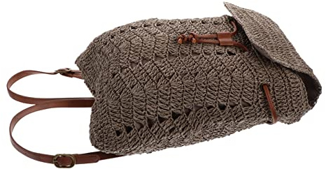 LIFKOME Bolso de Playa de Paja Cordón, Hombro o Doble Uso para Mujer | Tejido de Paja, Estilo Único y Moderno, para Playa y Ocasiones Obsequios, Adecuado para Madres y Novias
