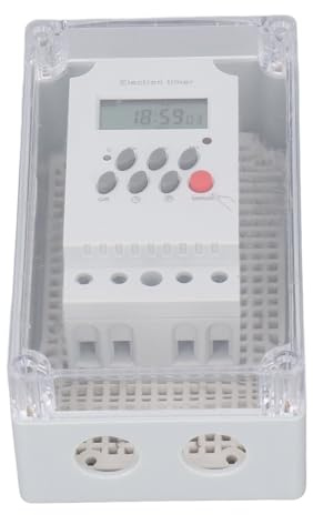 Poolpumptimer, Utomhus Vattentät Programmerbar Timerbrytare Mekanisk Timerbox med Manuell Knapp, Kraftig Digital Timerbox för Varmvattenberedare, Poolpump, SPA, Motor (AC .)