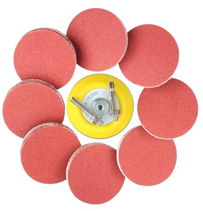Wanmutrun 100 Pièces Papier Abrasif Set Hook and Loop 75mm Grain120 Disques Abrasifs Pour Petites Polisseuses