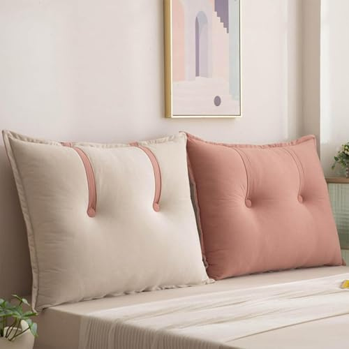 Hoowarm Cuscino da Lettura per Letto e Divano Imbottito Schienale Cuscinoni Matrimoniale/Singolo Cuscini Testata Letto Rimovibile Grande Cuscino da Parete Supporto Lombare Cuscino(C,75x60x15cm1pc)