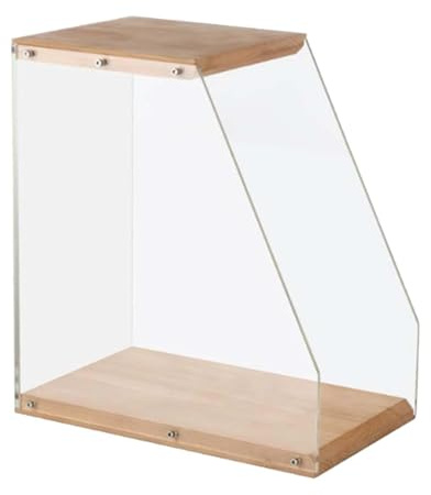 FLCPJGV Soporte de Almacenamiento de Vinilo, Adorno de Escritorio, Caja de Almacenamiento portátil multifunción Moderna, Estante de exhibición de Madera