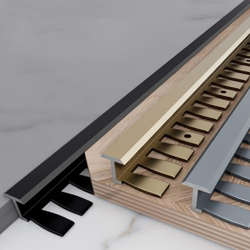 Raouoae Perfil De Terminación Aluminio Anodizado 90 Cm* 3 Piezas Tiras De Moldura para Azulejos Perfil Protector para Bordes para Pisos Paredes Y Azulejos De Baño(Gold,H:1.8CM)