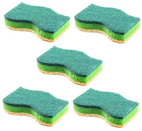 Ipetboom 5pcs Scrub Sponge Wok Sponge Multi-use Cleaning for Kitchen Cleaning Supplies Reusable Dish Convenient Dish Washing Scrubbers for Daily Use