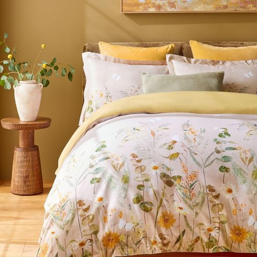 Freyamy Blumen Bettwäsche 135x200 4tlg,Chic Botanisches Aesthetic Floral,Wende Bettwäsche-Set Gewaschener Mikrofaser, 2 Bettbezug mit Reißverschluss und 2 Kissenbezüge 80x80cm