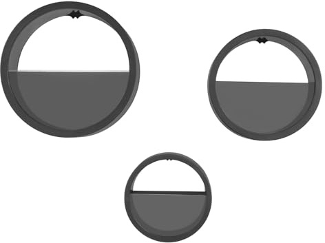 3 Stück/Set Wandvasen Deko Übertopf ,Hängende Wandvase Wand-Pflanzgefäß Übertopf vertikaler Pflanzenbehälter ,für Zimmerpflanzen Sukkulenten Luftpflanzen Kakteen Kunstpflanzen (Schwarz, Klar)