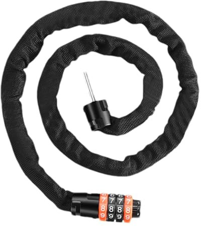 Bloqueo para – Cerraduras largas de restablecimiento de seguridad, cable de combinación de 4 dígitos | Accesorios de conducción para cercas de viaje en pabellón exterior, alto nivel de seguridad
