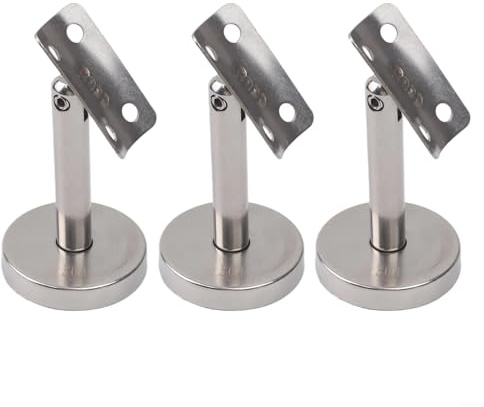 Soportes de soporte para pasamanos, 3 soportes de columna ajustables móviles, soporte de pasamanos de acero inoxidable 304, para escaleras seguras (80 mm-A)