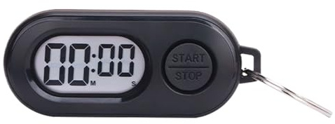 Temporizador digital con temporizador y temporizador de bolsillo digital, accesorio de gestión del tiempo, llavero para deportes, cocina, entrenamiento, aprendizaje y ducha