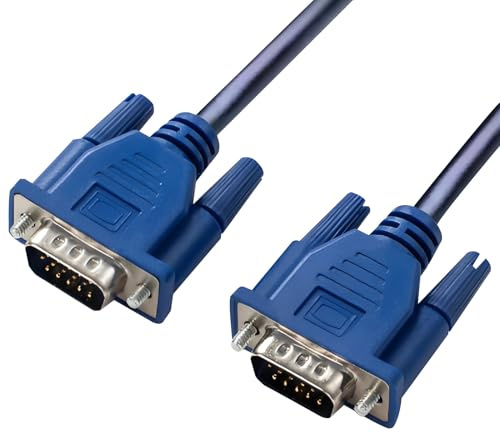 QarulG Câble VGA Mâle vers Full HD 1080p VGA pour Moniteur SUB-D Mâle Câble Adaptateur vers Compatible avec Ordinateur Portable Projecteur Moniteur TV PC 1,8M