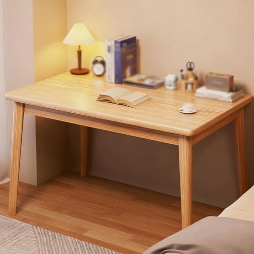 Computer Desk for Home Office, Offices Table for Small Spaces, Writing Desks ，Adjustable Feet | Water-Resistant, Scratchproof Surface，Easy Assembly，for Bedroom(Natural Wood,80*55cm(31*22in))