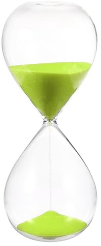 PATIKIL 30 Minutes Sand Timer, Sand Watch Hour Glass Sandglass Timer Clock for Living Room Home Office Restaurant Decoration, Green