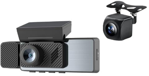 Muuookka Car DVR 3.16 Inch 3 Lens HD Vehicle Dash Cam Three Way Camera DVR Recorder Mini Dashcam Camcorder Video