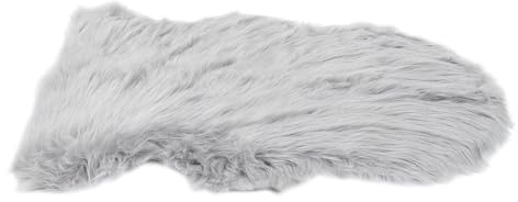 NUOBESTY Tappeto Antiscivolo in Finta Lana Grigio 60X90 CM, Tappetino Morbido e Spesso per Soggiorno, Tappeto Artigianale Europeo Resistente All’Usura e Decorativo
