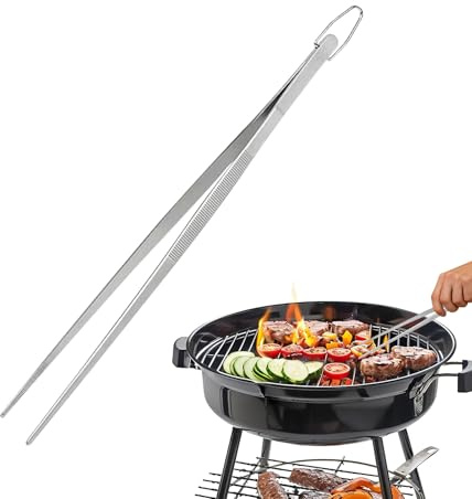 Pinzette per barbecue – Utensili per afferrare alimenti, pinze da cucina per buffet, ristorante buffet, utensili per grigliare barbecue per feste, pinze di precisione per la placcatura della pasta