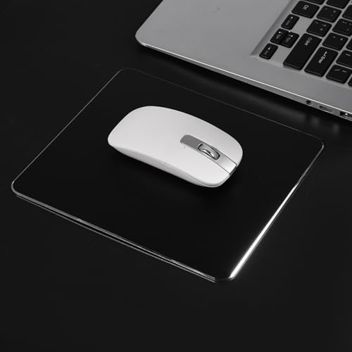 TOPINCN Alfombrilla de Ratón para Juegos Duradera de Aleación de Aluminio de Doble Cara para PC Láser y Ratones ópticos, Alfombrilla de Ratón Antideslizante y con Protección contra Arañazos para