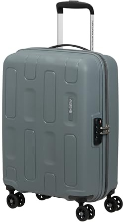 American Tourister Ellipso - Bagaglio a Mano 55x40x20 cm, Trolley Cabina Rigido, Compatibile Ryanair/EasyJet, Leggero, 2.10 KG - 32L - Grigio (Charcoal Grey)