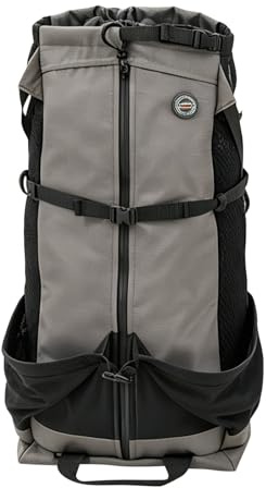 Elegant Dainty Hunde Rucksack Extra Groß XXL Hundetransporttasche Atmungsaktiv Verstellbar Für Große Hunde Bis 36 Kg Wandern Reisen Fahrrad Motorrad Grau