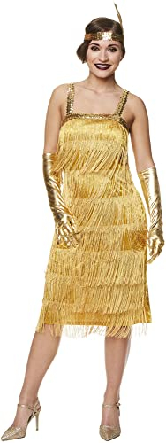 Karnival Costumes 81344 Gold Flapper Costume, Women, Large