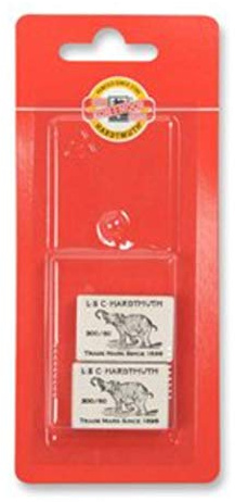Kohinoor Radiergummiklassisch eckig/weiss im 2er Blister