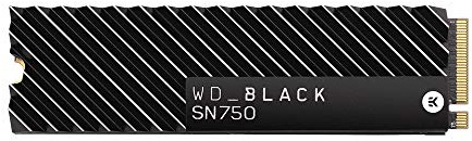 WD_Black Western Digital SanDisk SN750 NVMe SSD WDBGMP5000ANC - SSD - 500 GB - intern - M.2 2280 - PCI Express 3.0 x4 (NVMe) - integrierter Kühlkörper, WDBGMP5000ANC-WRSN, Schwarz