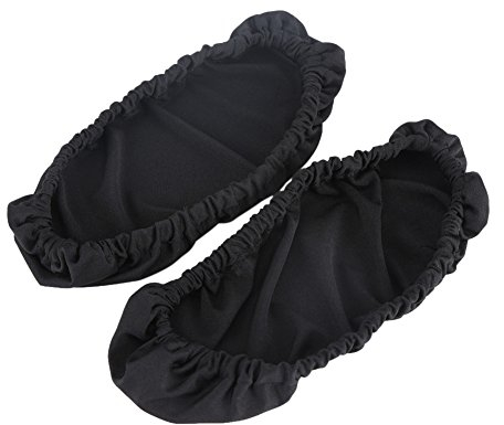 Lazmin 1 par de Fundas para Almohadillas para el Brazo de la Silla, extraíble, elástico, Lavable, Silla de Oficina, reposabrazos, Protector, Funda de cojín(Negro)