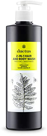 DUETUS 2-in-1 Duschgel & Shampoo. Ph neutrales. Vegan Naturkosmetik für frauen und männer. Größe 500 ml.