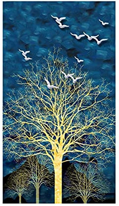 5D Diamant Painting Set Geldbaum,Komplettes DIY Diamant Gemälde Voller Bohrer,Groß Diamantmalerei Kreuzstich-Set für Erwachsene Kunst Basteln Leinwand für Home Wand-Decor60x120cm
