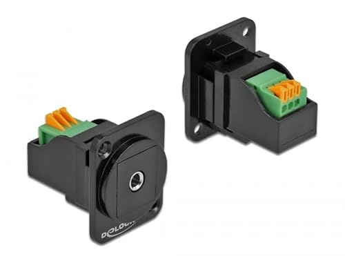 Delock D-Typ Modul 3,5 mm 3 Pin Klinkenbuchse zu Terminalblock