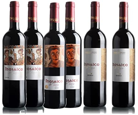 MOSAICO DE BACO- Lote Degustación Vinos D.O Ribera del Duero Joven, Roble y Crianza. Caja de 6 Botellas x 750 ml. (69 €/Caja)