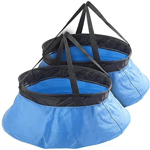 Semptec Urban Survival Technology Camping Spülschüsseln: 2er-Set Faltbare Eimer für Outdoor und Camping, Nylon, je 10 Liter (Faltbarer Spüleimer, Campingschüssel, Wasserkanister)