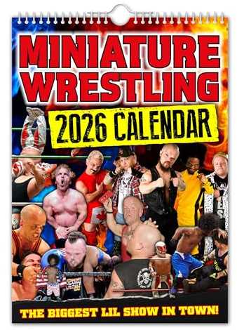 The Calendar King - Miniatur Wrestling - Wandkalender 2026 // Lustig/schrullig/Weihnachten/Geburtstag/Geschenkidee/Geschenk/Neuheit/Humor/Wichteln/Jahresplaner/Bürogeschenk