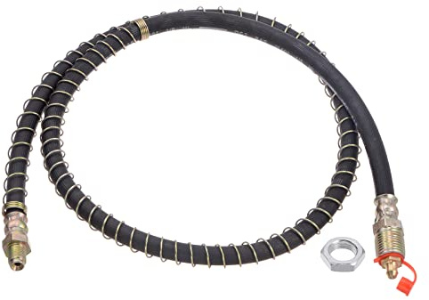 sourcing map M10x1mm Thread 39.37 Length Flexible Extension Grease Hose with Fixing Hex Screw Nut for Grease Gun Lubrication