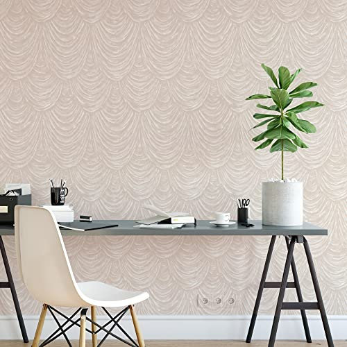GAULAN 681140 Papier peint vinyle effet tissu en suspension haut-relief pour mur salon cuisine bain chambre couloir meuble salle à mange tête de lit - Rouleaux de 10 m x 1,06 m