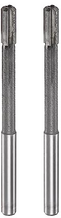sourcing map 2 Stück Hartmetall Reibahle 6 mm, 4 Schneidig, H8/H7 Genauigkeit, Sandstrahlbeschichtung Maschinenreibahle für Metall Holz Gerade Nut Hochgeschwindigkeitsstahl Werkzeug