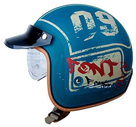 Casco Jet Vintage,Mezzo Casco Motociclista Uomo Donna Omologato ECE/DOT Caschi Jet Caschi Cromwell Con Visiera Parasole 3/4 Casco Moto Scodella Per Cruiser Scooter Street