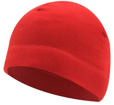 Beanie Cap for Men, Winter Polar Fleece Thermal Cycling Cap, Windproof Elastic Running Hat for Unisex, Breathable Lightweight Head Warmer for Skiing, Snowboarding, Football, Jogging, Outdoor Sports