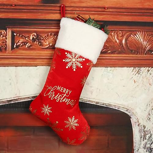 WOMB Personalisierte Weihnachtsstrümpfe, bestickter Strumpf, Name Weihnachtsstrümpfe, benutzerdefinierte Weihnachtsstrümpfe (rot, benutzerdefinierter Name)