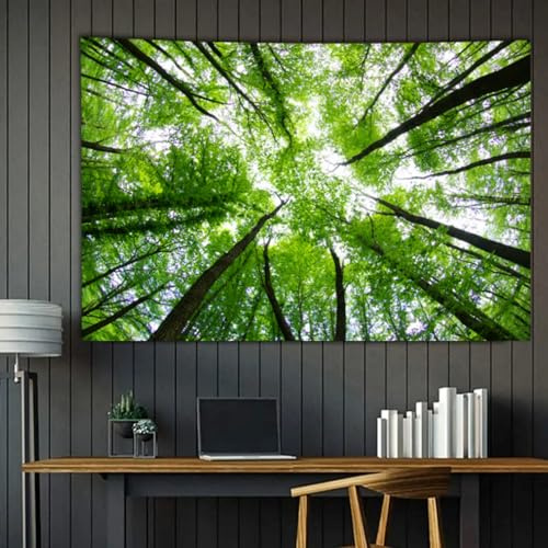 Arsey Wandteppich Wald Sky Wandbehang Natur Landschaft Wandteppiche Aesthetic Wandtücher Wanddecke Wandbespannung Wandtuch xxl Deko Wohnzimmer, Grün, 200x150cm