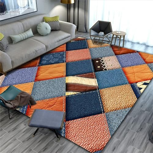 RUGMRZ Rugs for Living Room Kreative Geometrie Teppich küche waschbar rutschfest Teppich auslegeware wohnzimmerteppich200X250CM