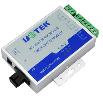 QTAZMJPB Modem à fibre optique multimode RS-232/RS-485/RS-422 haute vitesse UT-2577SM Modem à fibre unique RS-232/485/422 avec SC/FC/ST en option (Size : UT-2577SM, Color : SC)