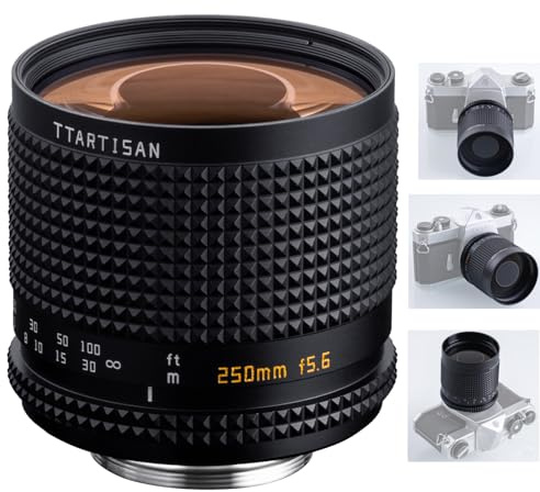 TTArtisan 250mm F5.6 M42 Objektiv MF Vollformat Refraktionsobjektiv Kompatibel mit M42-Mount-Kameras und Anderen modernen Kameras mit Adapter.