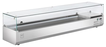 METRO Professional Kühlaufsatz GHS2150, Edelstahl/Glas, 52 L, 135 W, kompatibel mit GPT2100, silber