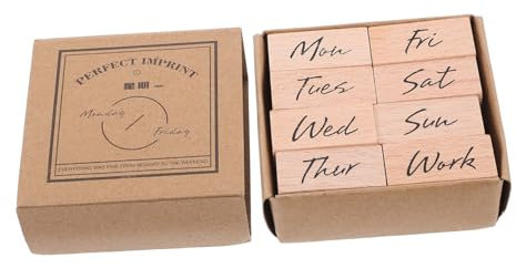 EXCEART Holzstempel Vintage Design Kleinunternehmen Bedarf Dekorative Journalstempel