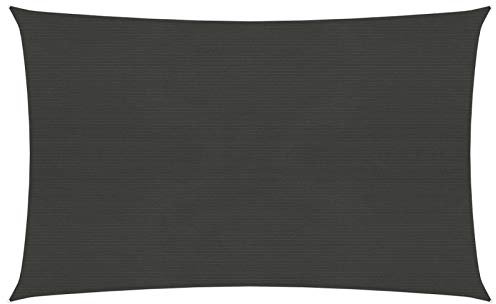 LAPOOH Sonnensegel, Sichtschutz Balkon, Balkon Sonnenschutz, Sonnenschutzsegel,Regenschutz Balkon, Seitenmarkise, Sichtschutz Terrasse, 160 g/m² Anthrazit 2,5x4,5 m HDPE
