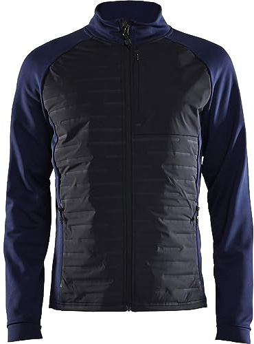 Craft ADV Unify Hybrid jacka | övergångsjacka herr 3XL | marinblå/svart | lätt jacka av funktionellt material | Med 2 fickor och 1 bröstficka | lätt jacka herr