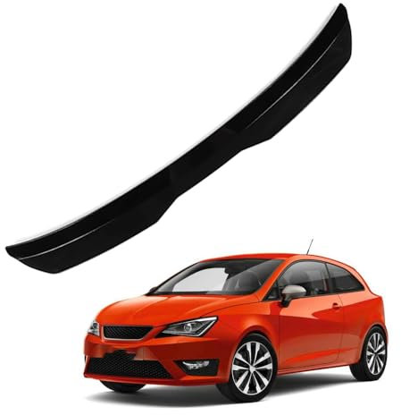 Car Rear Spoilers,for Se-at Ibiza 6J 6P 5-Türer 2008-2011 2012 2013 2014 2015 2016 2017 Roof Wing Hatchback Modification ABS Spoiler reduces drag Improve Fuel Efficiency spoiler,A/Black